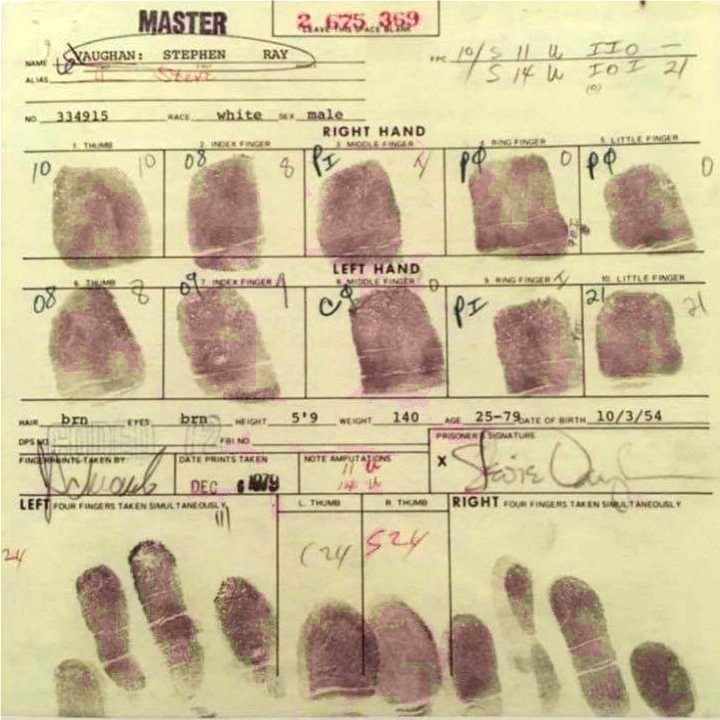 Stevie Ray Vaughan's Fingerprints
