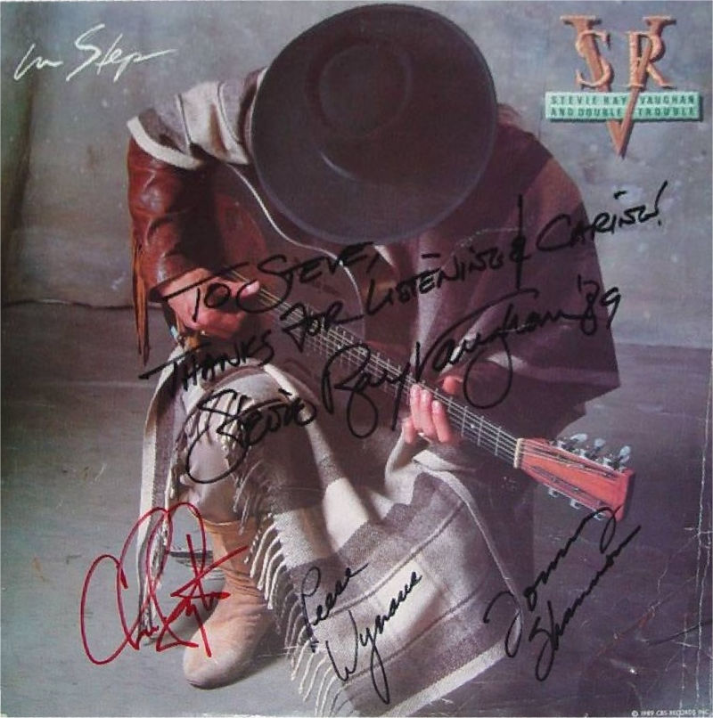 Stevie Ray Vaughan Autographed In Step LP provided by Steve Kalinsky