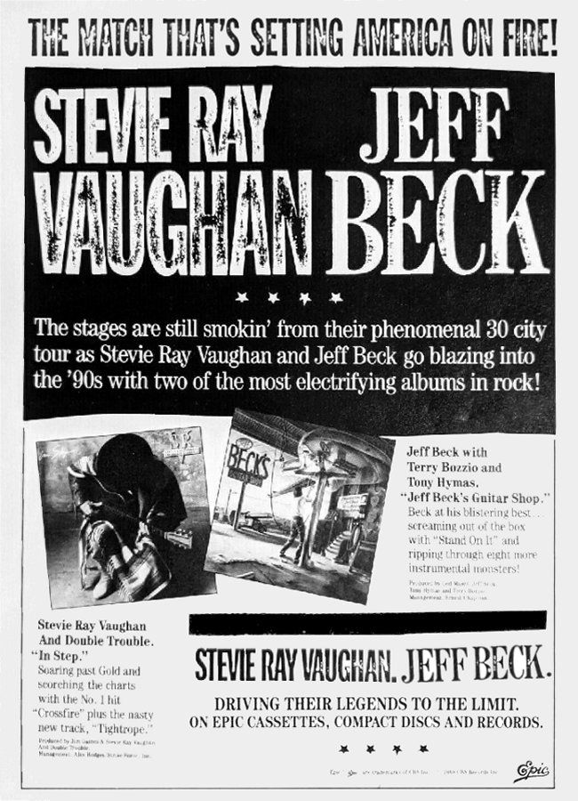 Stevie Ray Vaughan In Step Advert