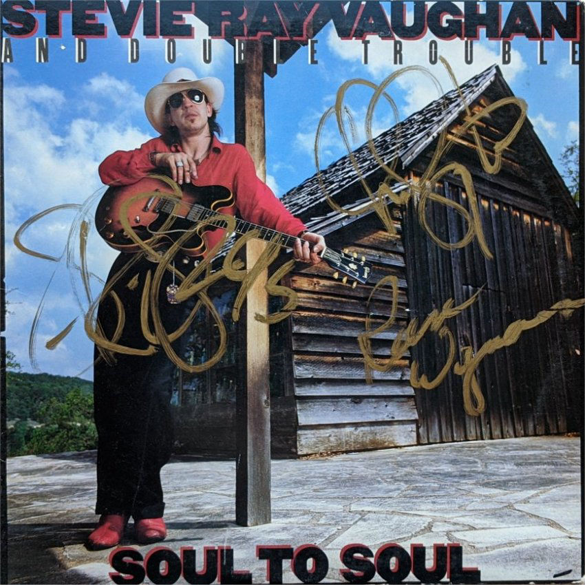 Stevie Ray Vaughan Signed Soul to Soul LP 