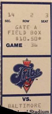 Cleveland Indians vs Baltimore Orioles Ticket