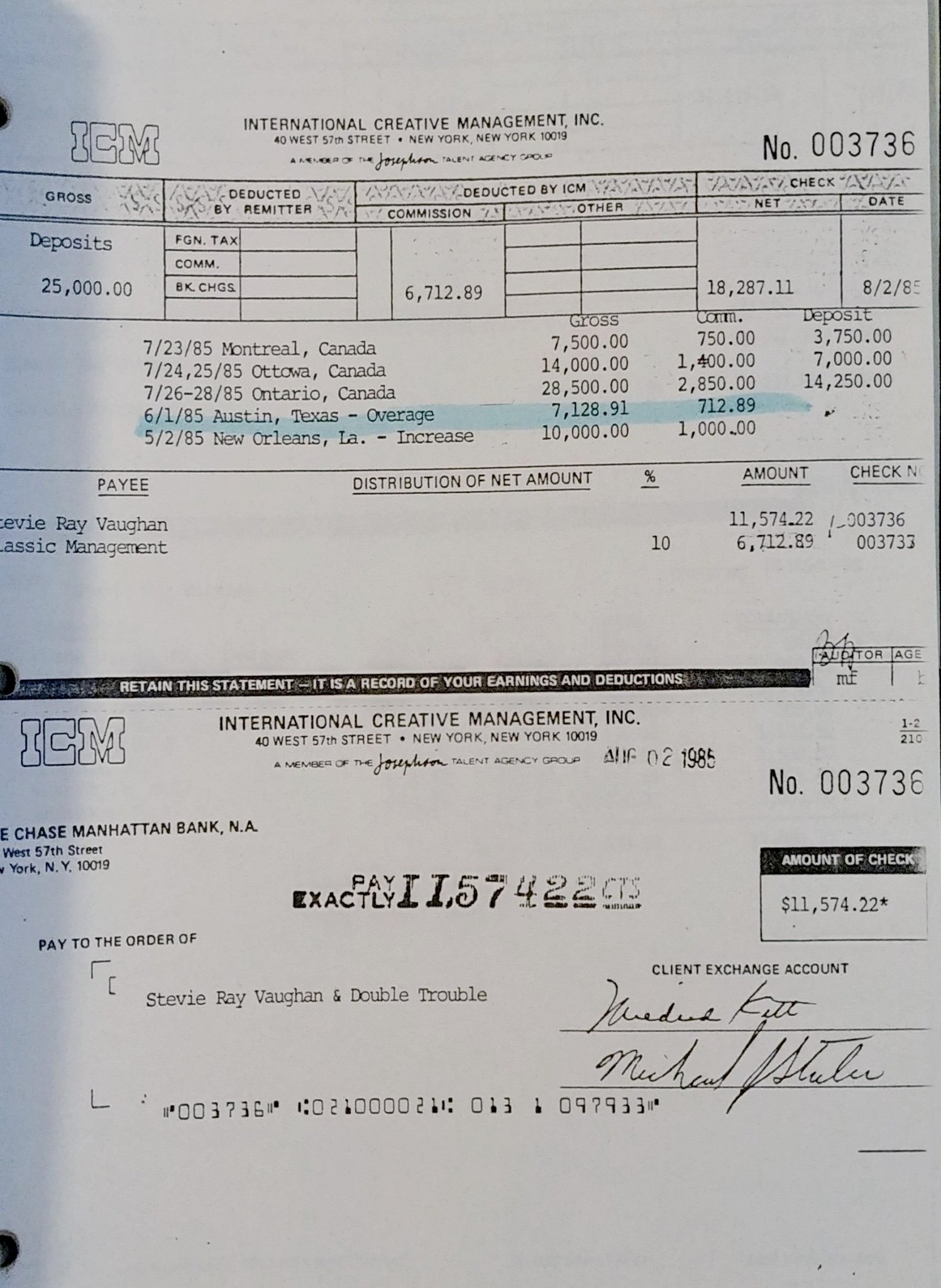 1985 Band Payment Remittance