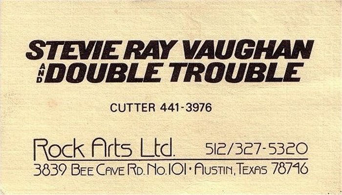 Stevie Ray Vaughan Business Card