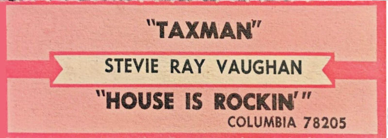 Stevie Ray Vaughan Jukebox Label