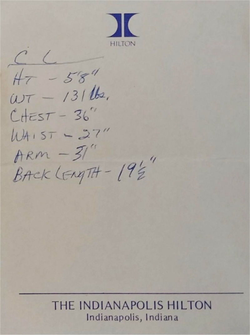 Chris Layton Measurements