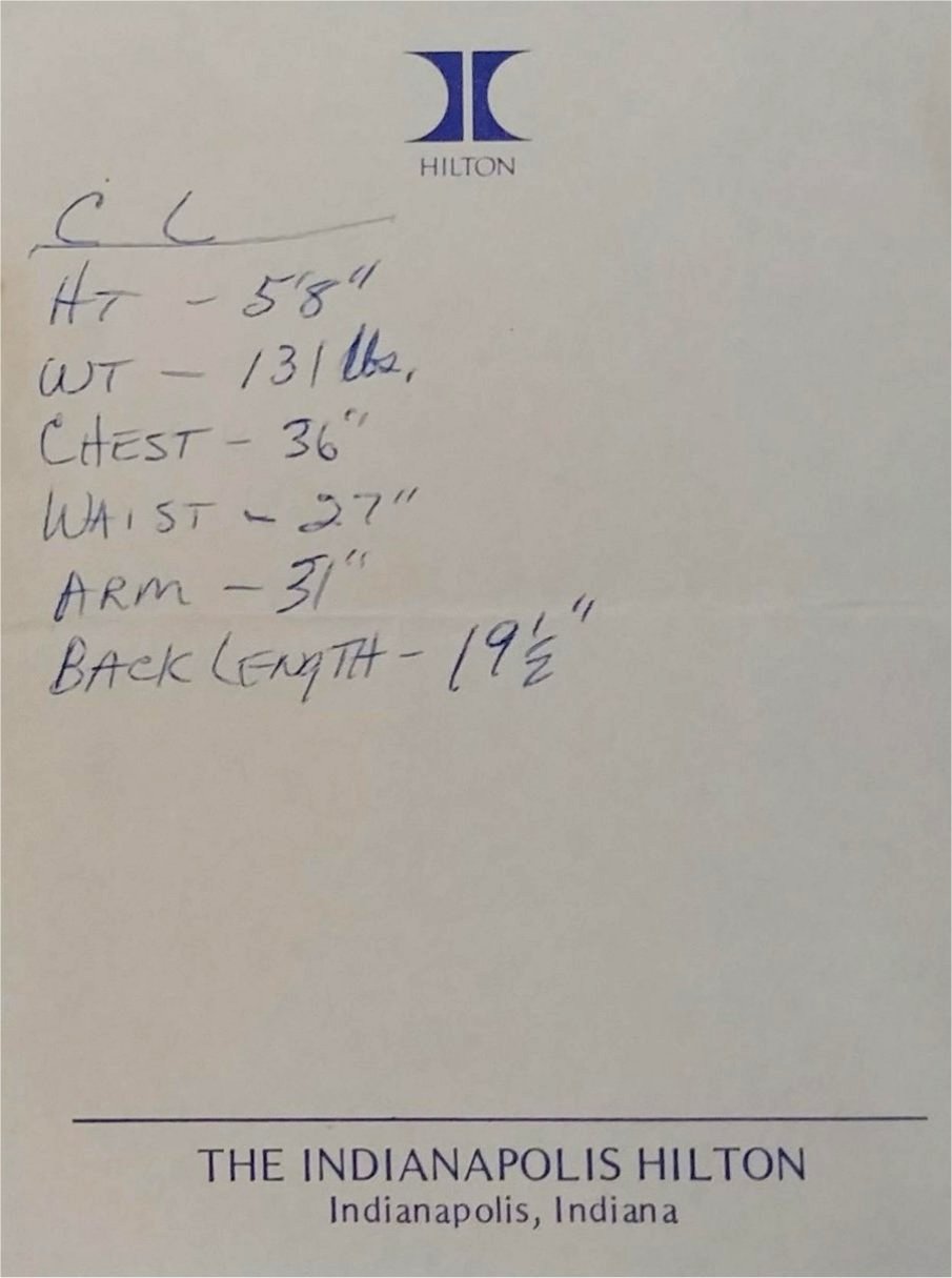 Chris Layton Measurements