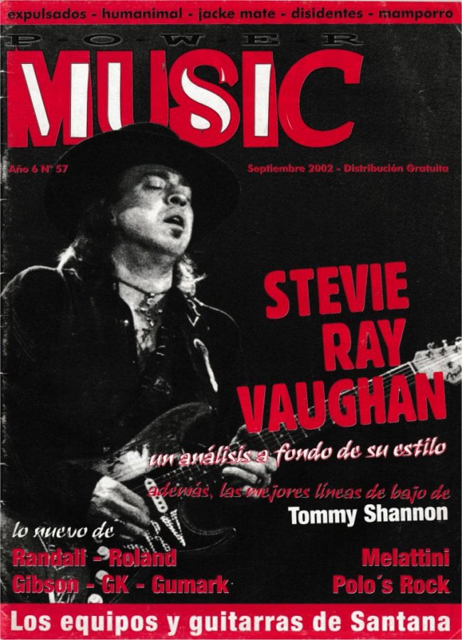 Stevie Ray Vaughan in Music Magazine