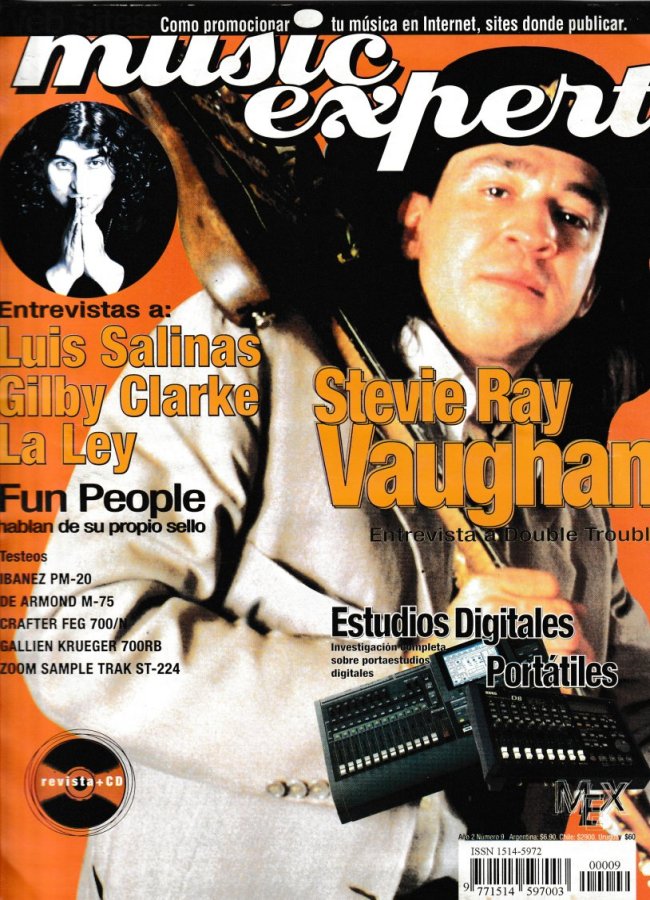 Stevie Ray Vaughan in Music Expert Magazine