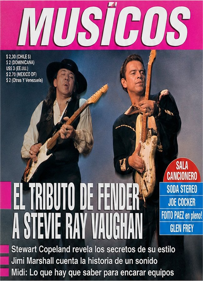 Stevie Ray Vaughan in Musicos Magazine