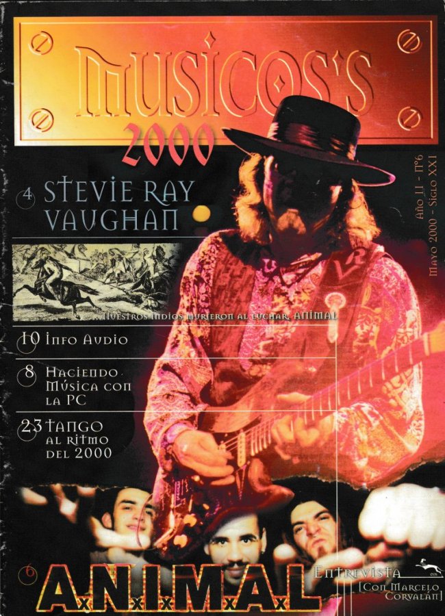Stevie Ray Vaughan in Musicos's Magazine