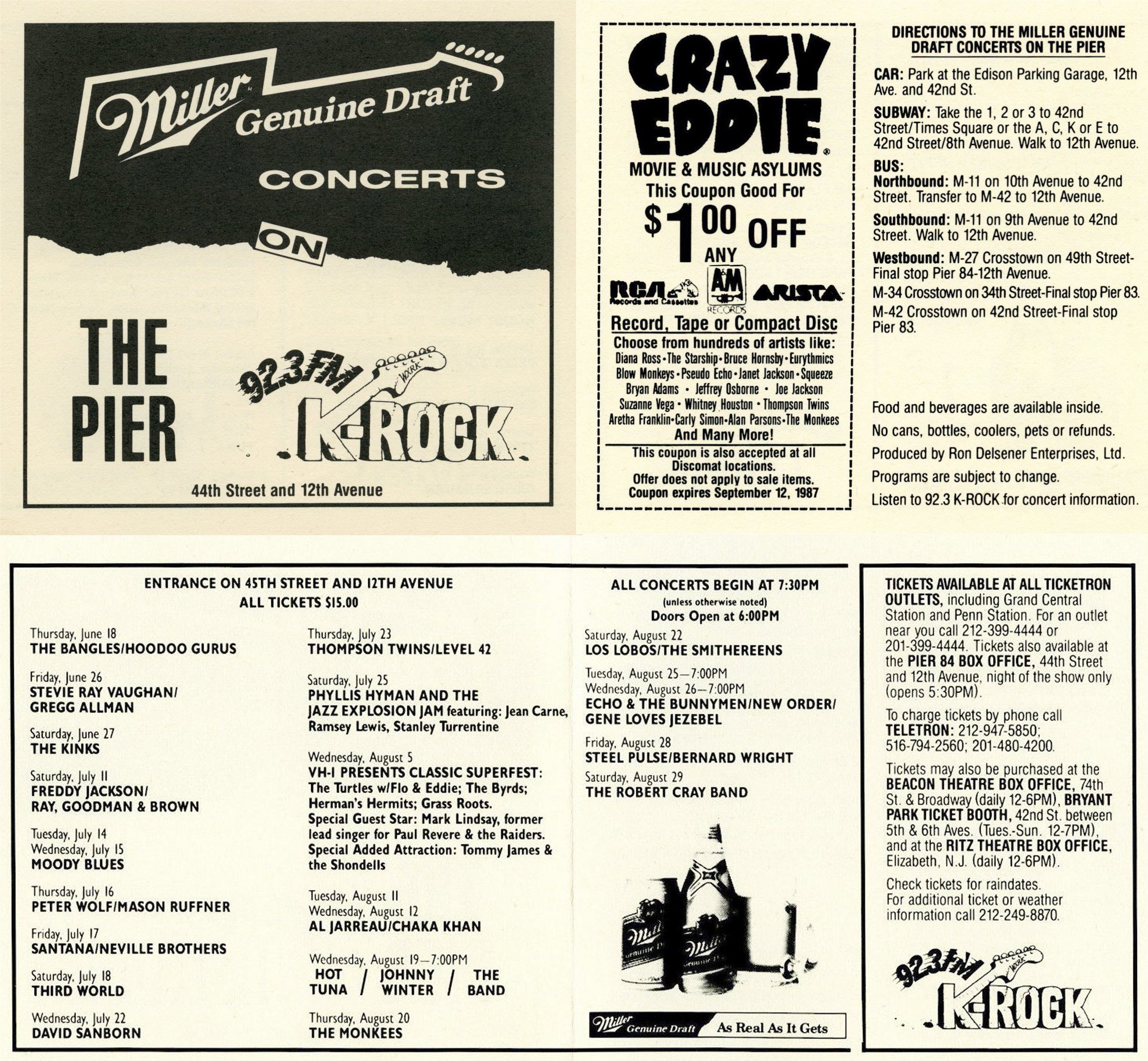 The Pier, NY Advert Card Flyer