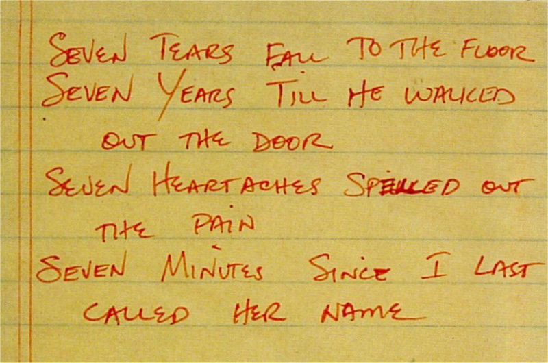 Stevie Ray Vaughan Handwritten Note