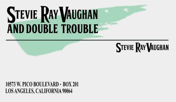 Stevie Ray Vaughan Business Card