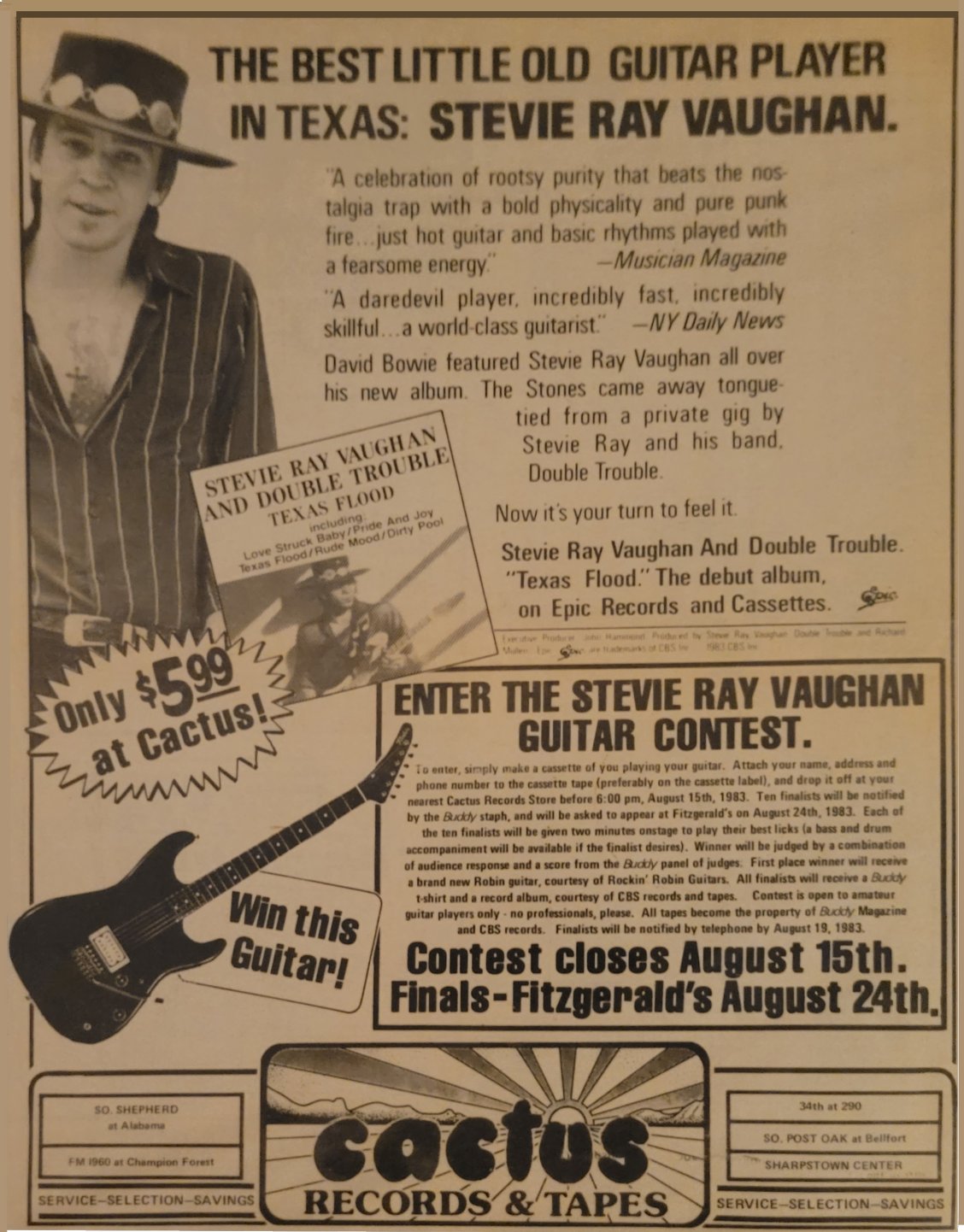 Texas Flood Newspaper Advert